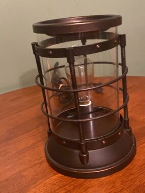 Industrial Style Bronze Table Lantern - Home Accents